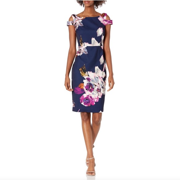 Trina Turk Adley Cut Out Shoulder Floral Dress - Picture 2 of 10